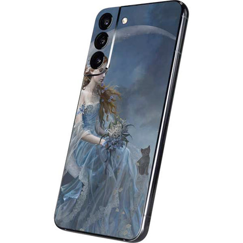 Fairy with Black Cat Sitting on Moon by Nene Thomas Galaxy S22 Plus Skin